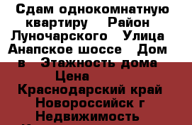 Сдам однокомнатную квартиру  › Район ­ Луночарского › Улица ­ Анапское шоссе › Дом ­ 38в › Этажность дома ­ 16 › Цена ­ 16 000 - Краснодарский край, Новороссийск г. Недвижимость » Квартиры аренда   . Краснодарский край,Новороссийск г.